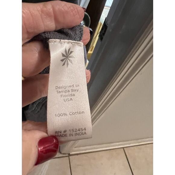 Athleta Caite Gray Cowl Neck Embroidered Sweatshirt Dress Size S Oversized Boho - Picture 6 of 8